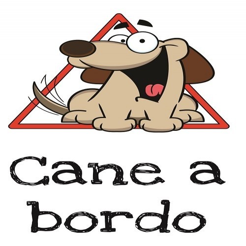 Adesivo Cane on Board, marrom