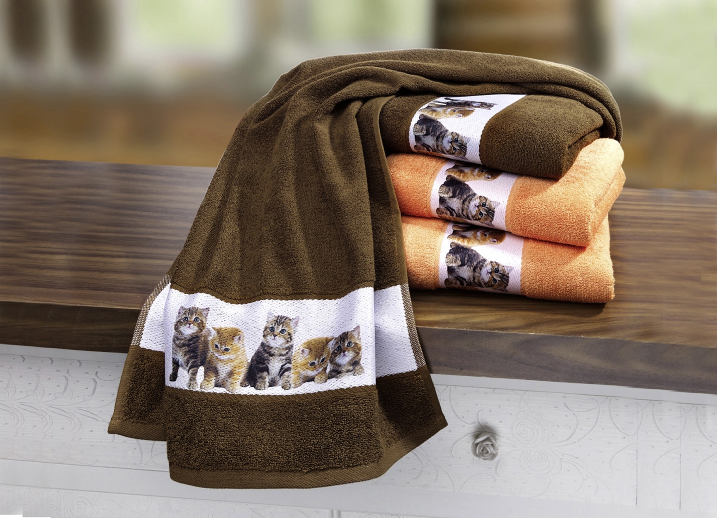 Frottier-Serie mit Jacquard-Bordüre