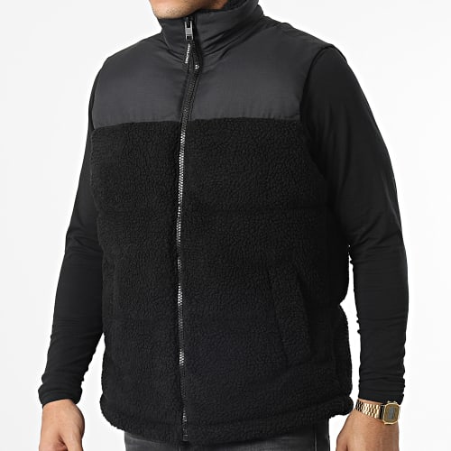 Doudoune Sherpa Sans Manches Chili Noir