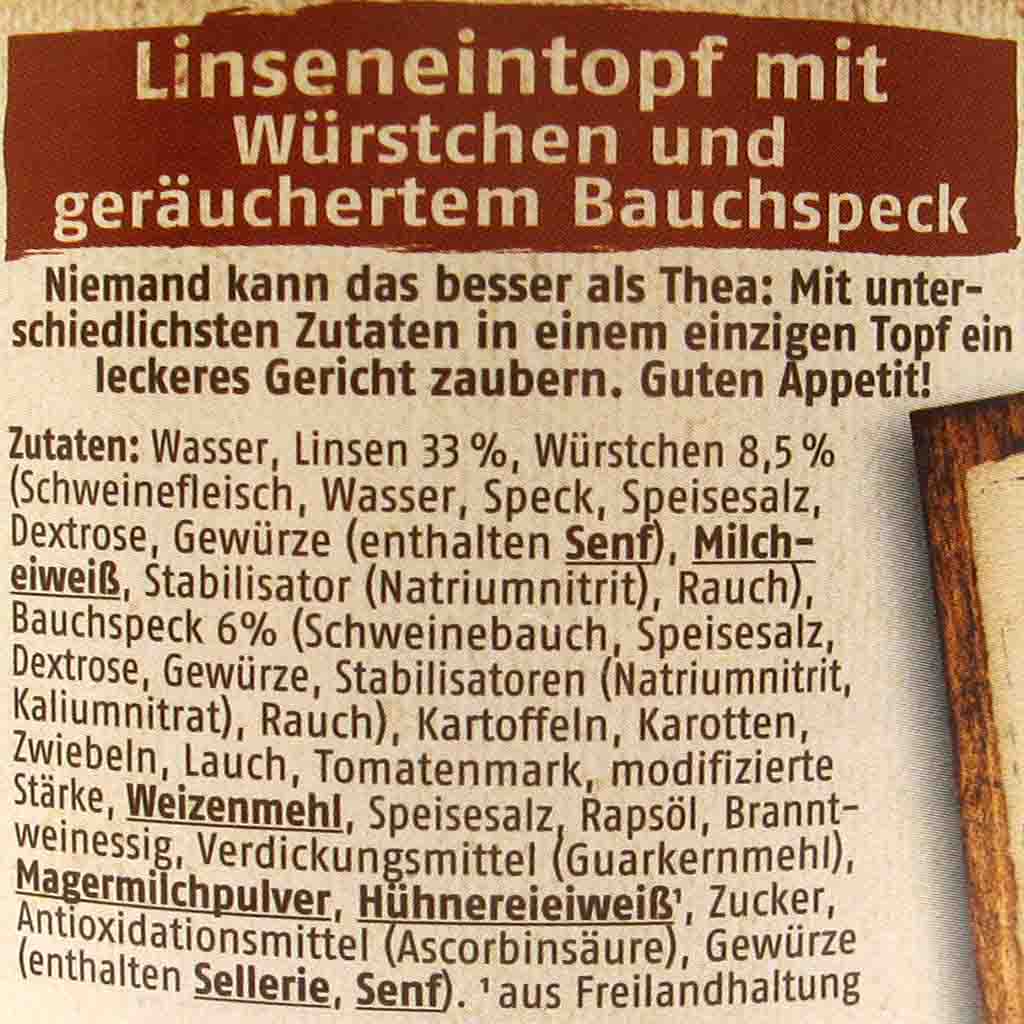 Buss Würstchen Linseneintopf 800g MHD:13.8.27
