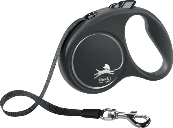flexi Black Design S bånd 5 m, 15 kg, sort