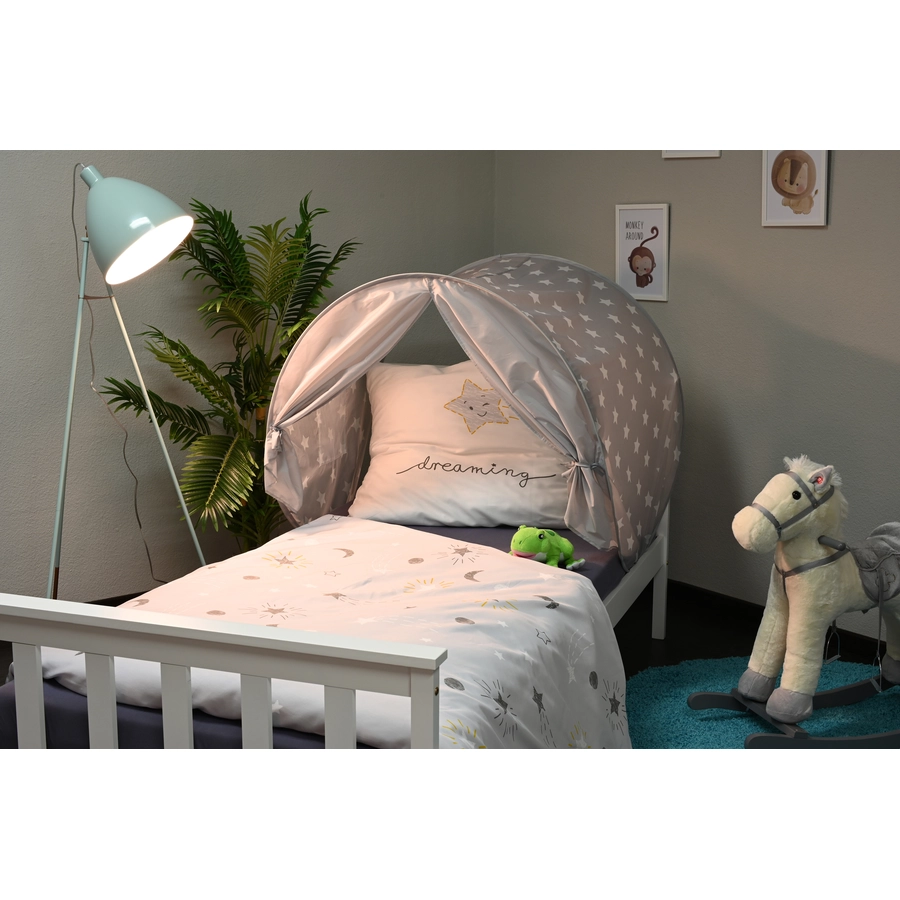 knorr toys® Bettzelt Grey white stars grau