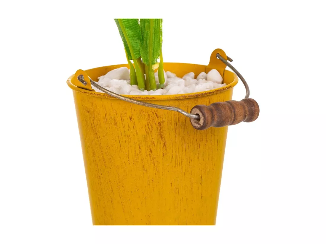 Pot avec fleur artificielle 10x10x27h