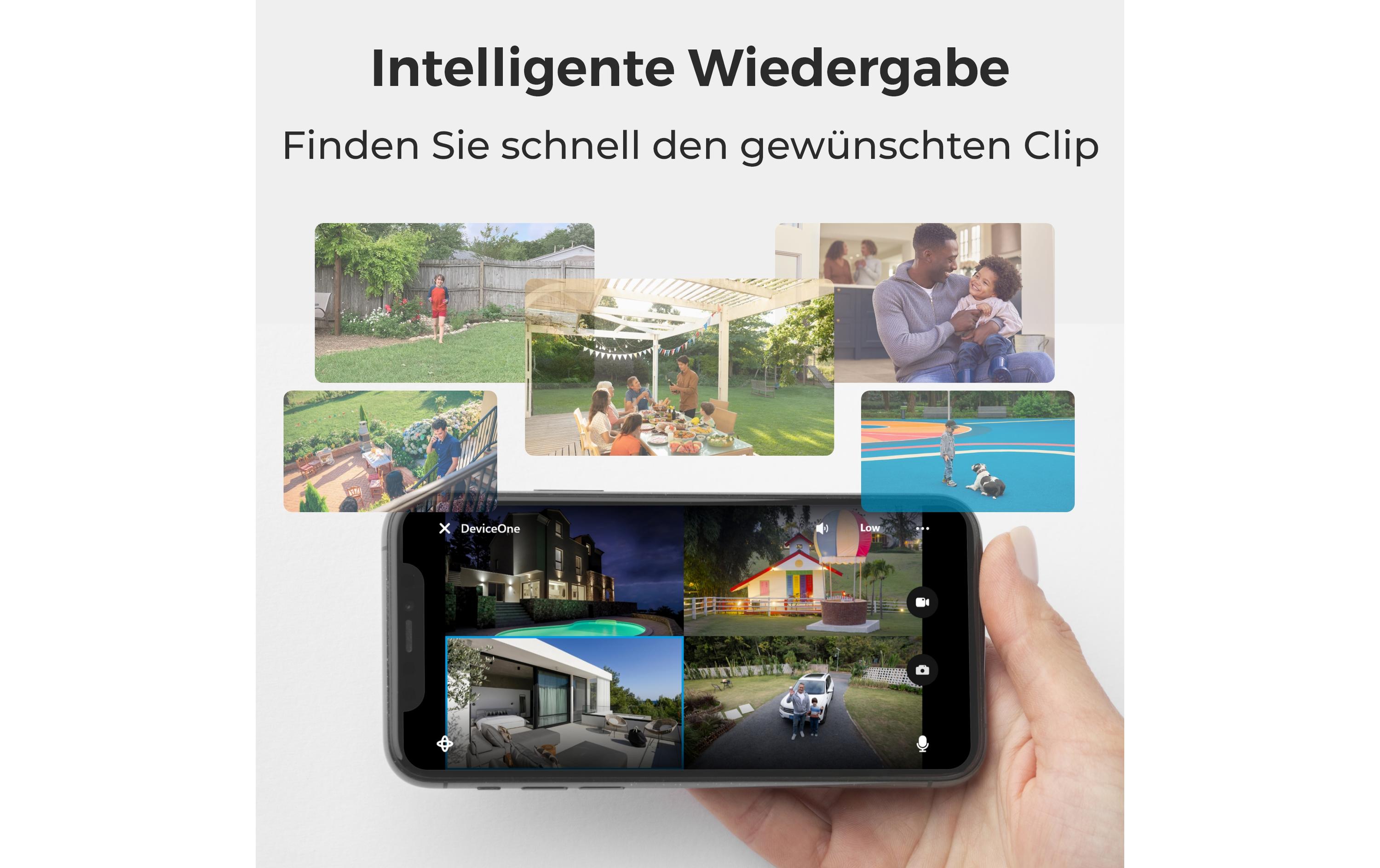 4G/LTE-Kamera G340 inklusive SIM<br>Hochmoderne Überwachungskamera mit intelligenter Erkennung, Zwei-Wege-Audio und Nachtsicht