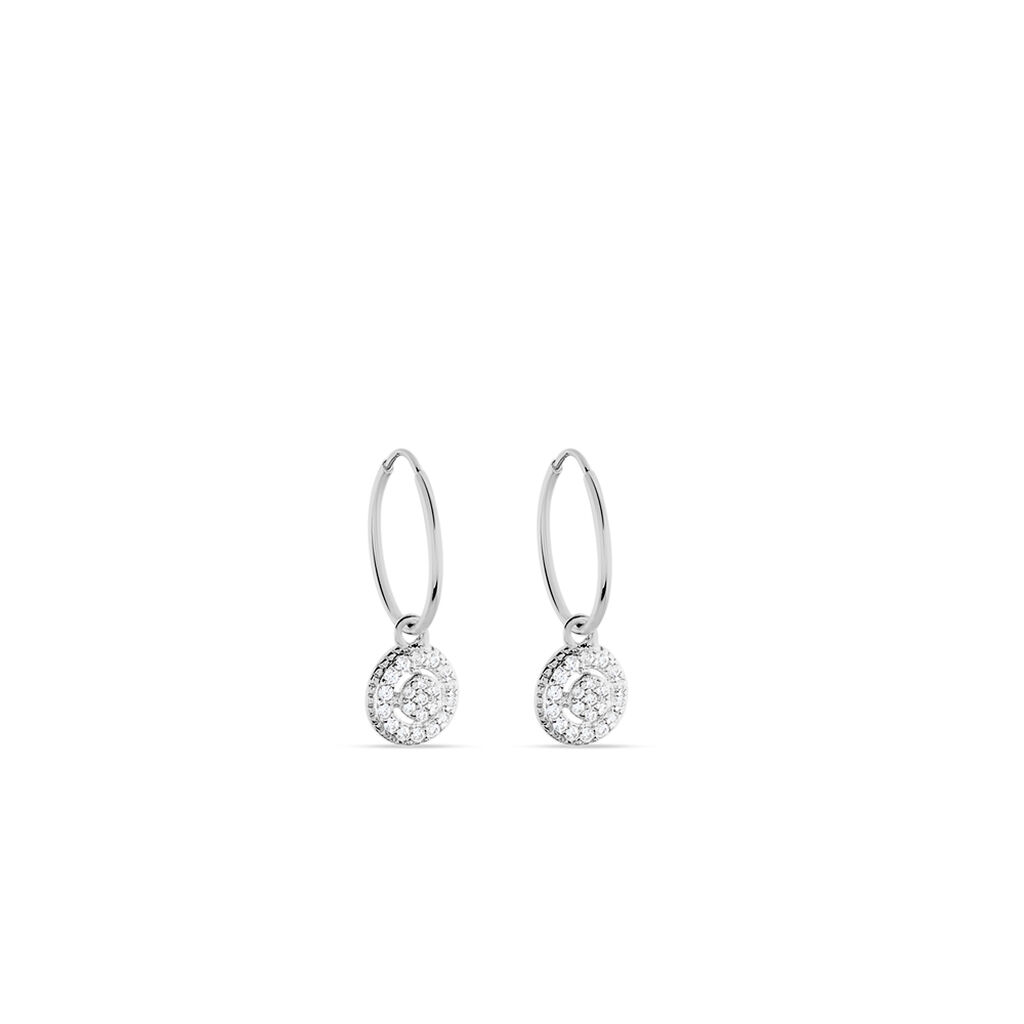 Créoles Lulu Or Blanc Oxyde