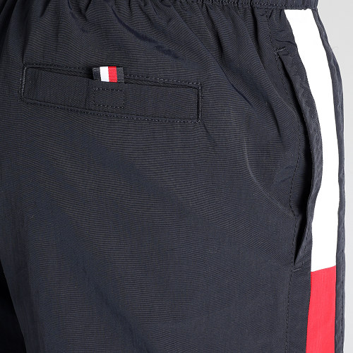 Short De Bain A Bandes Medium Drawstring 2730 Bleu Marine