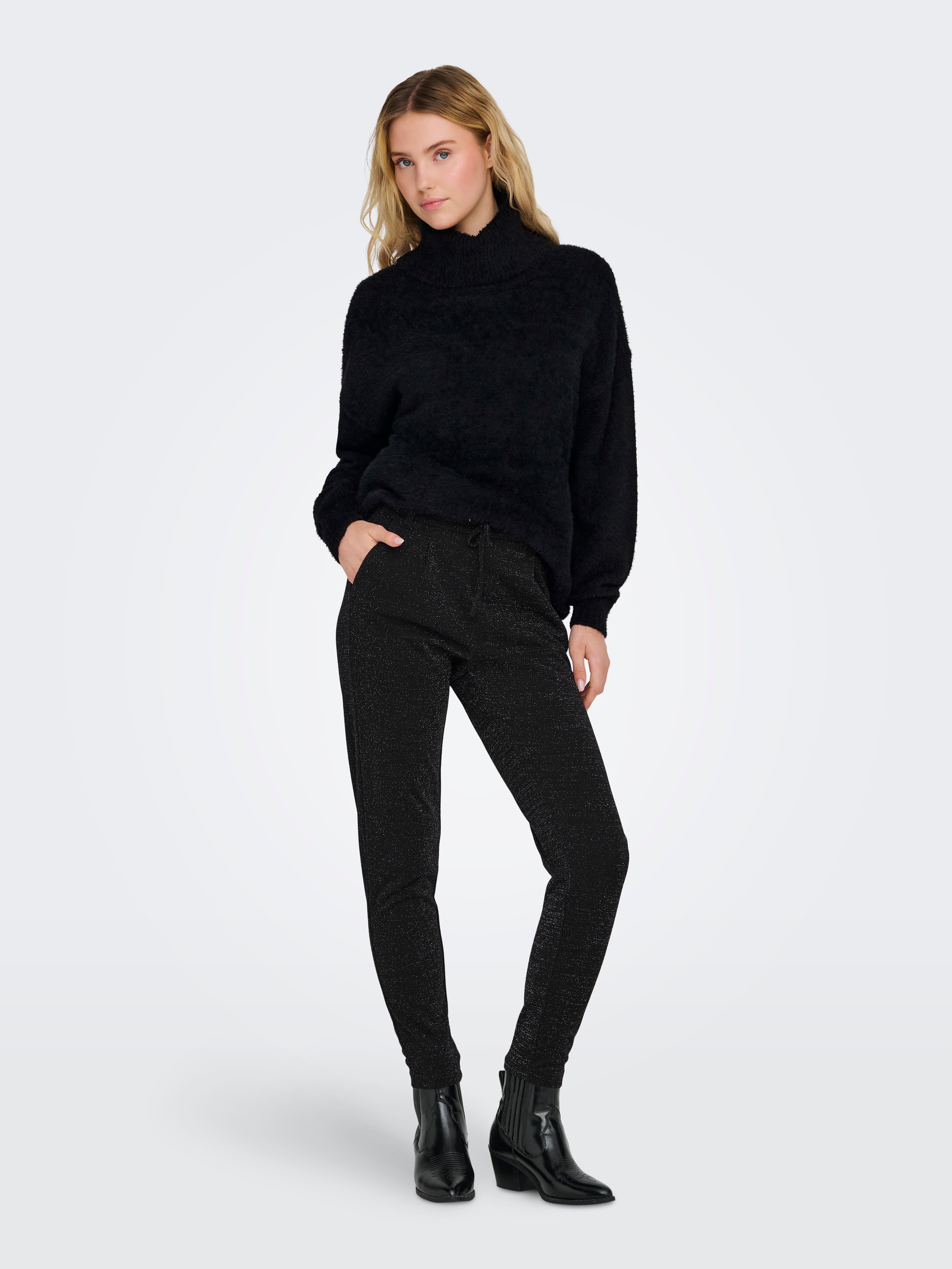 ONLPOPTRASH-ALYA Normal geschnitten Hose Black