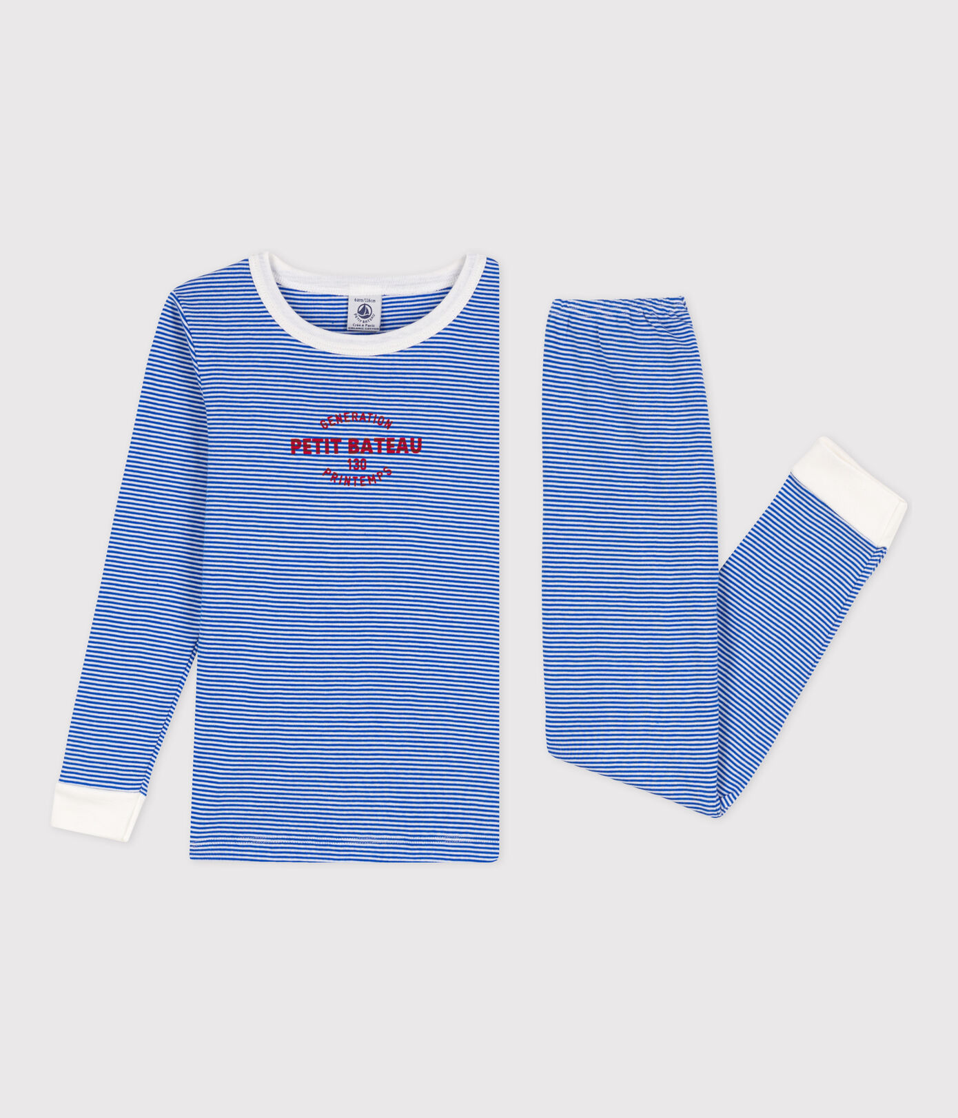 Pyjama ajusté à rayures en coton petite fille/petit garçon