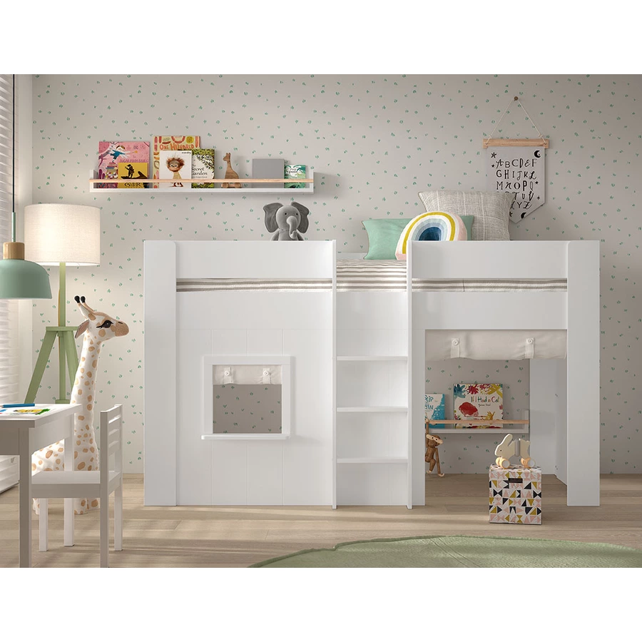 VIPACK Spielbett RENO 90 x 200 cm creme-weiß