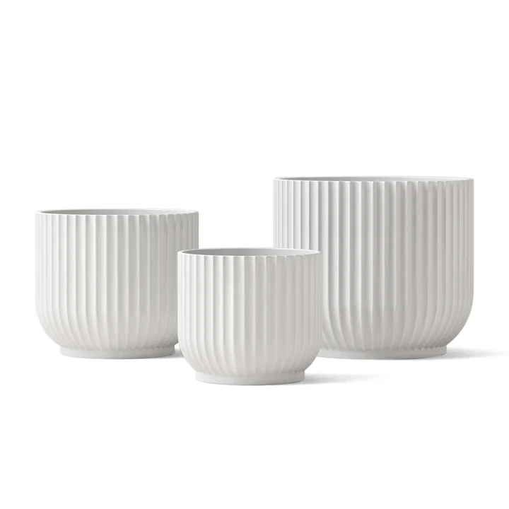 Lyngby Porcelæn - Blumentopf, weiss, L