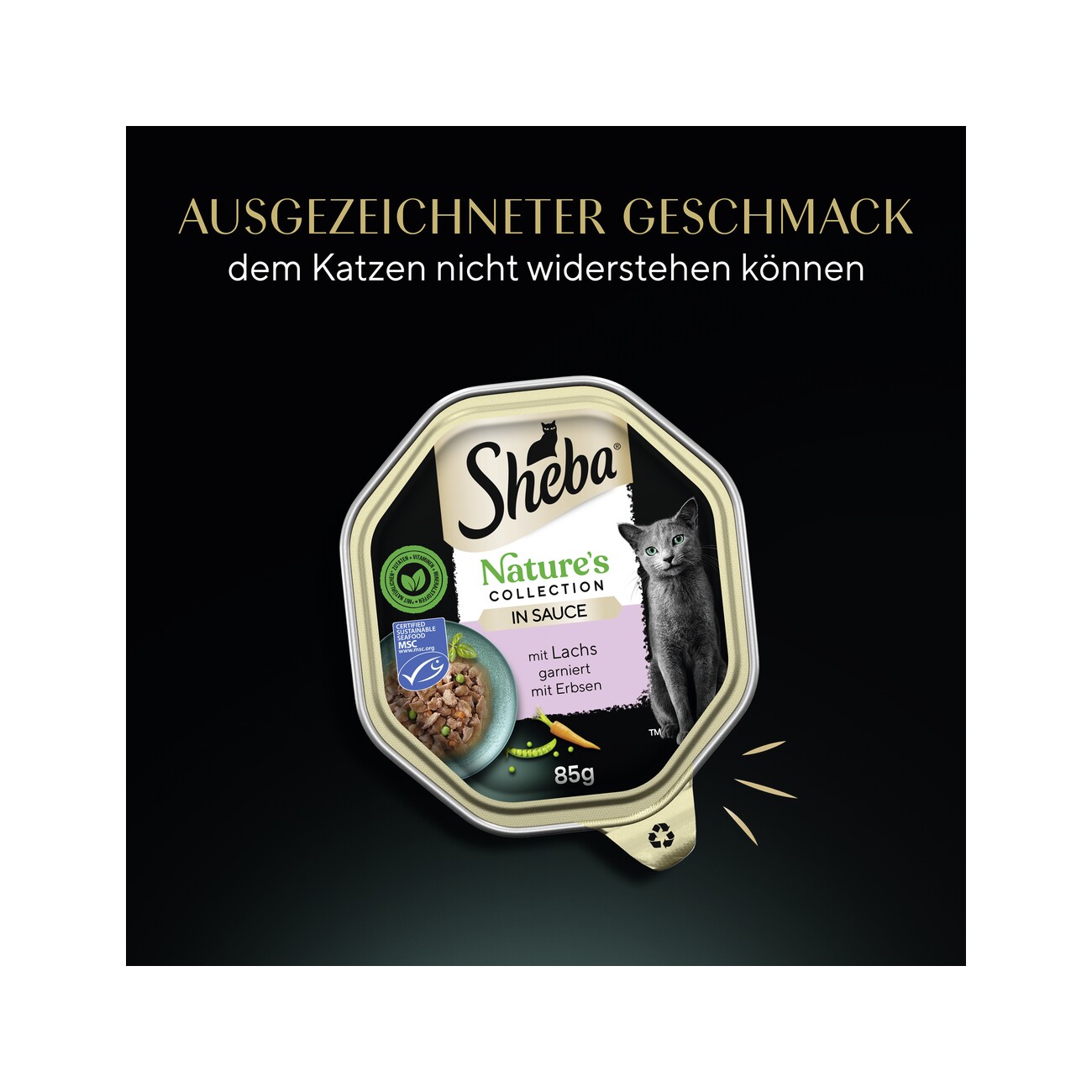 Sheba Nature´s Collection 22 x 85g in Sauce Lachs mit Erbsen