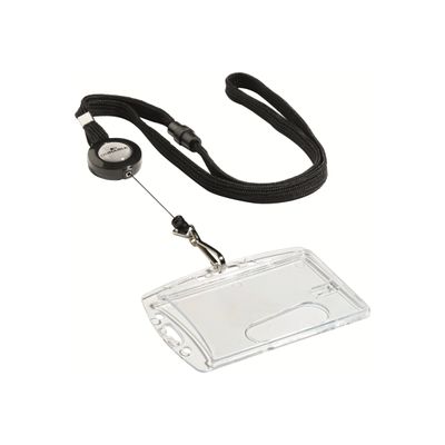 Durable - 10 Lacets pour badge - cordon enrouleur - noir