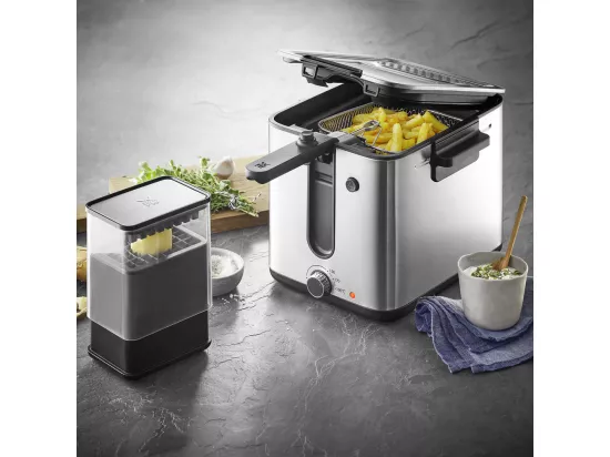 Mini friteuse avec découpe-frites
