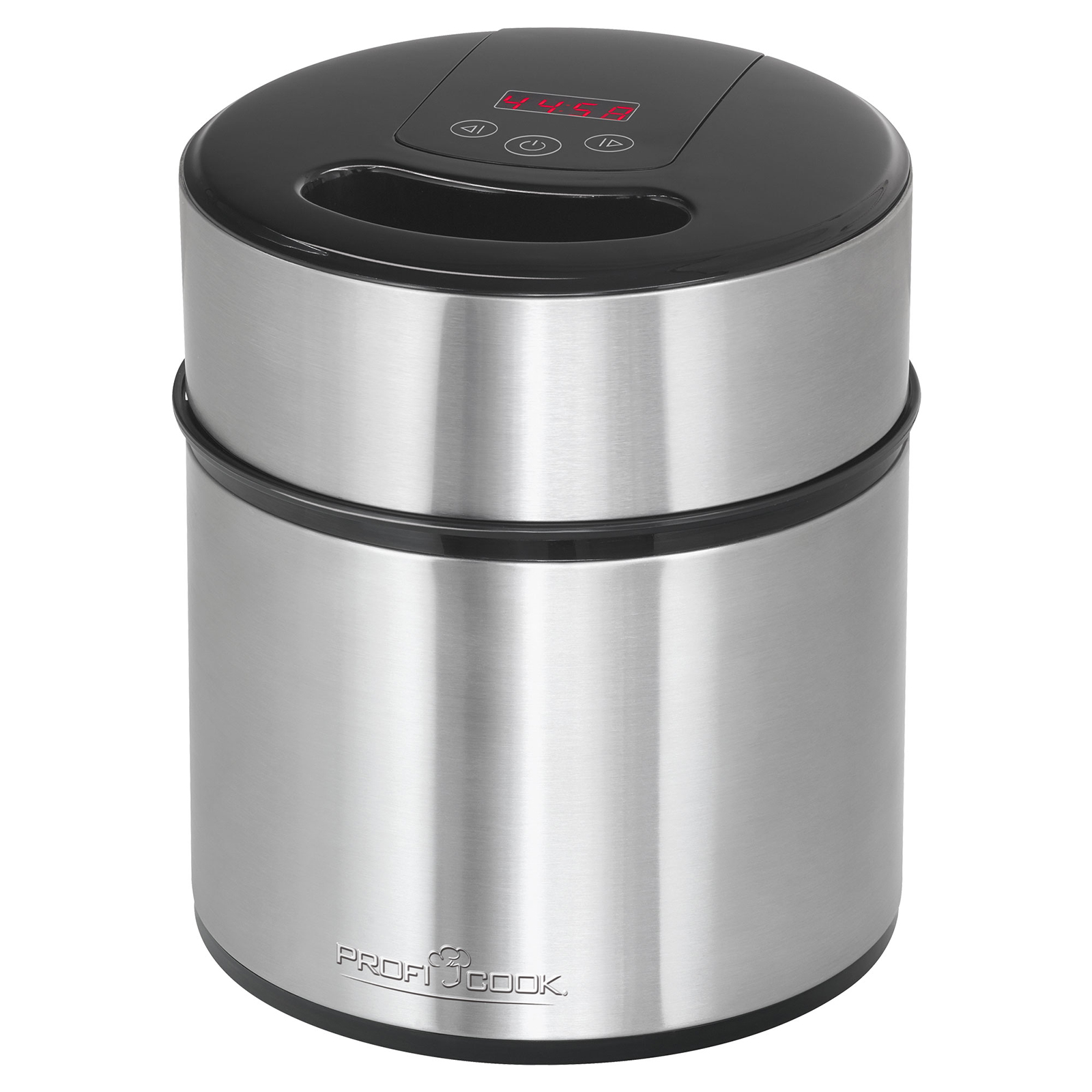 PROFICOOK Eismaschine - Edelstahl-schwarz - 1,5 Liter