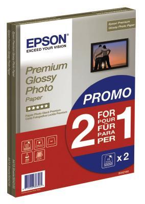 Epson Premium Glossy Fotopapier, 2 für 1, A4, 255 g/m², glanz