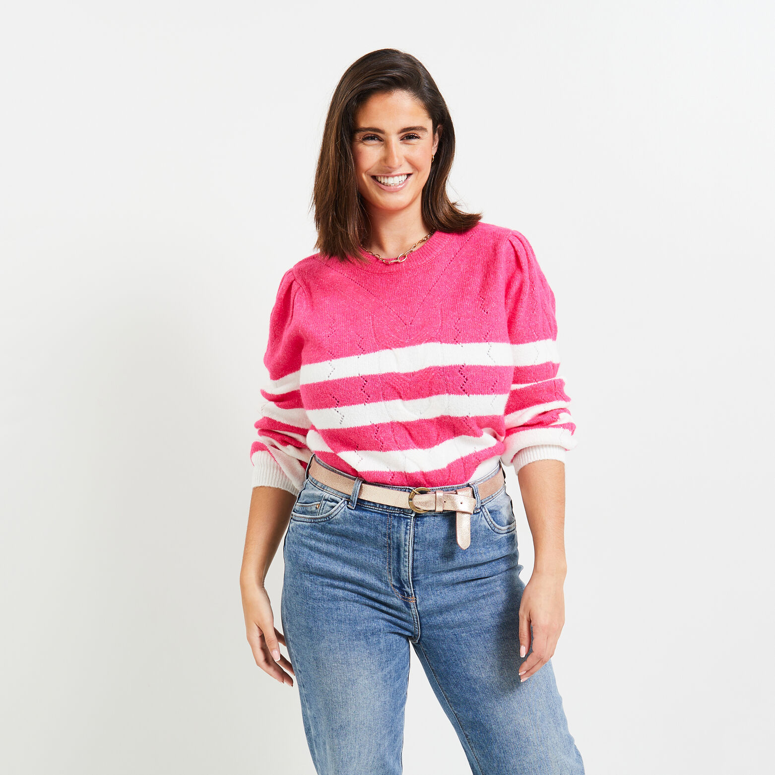 Pull rayé femme
