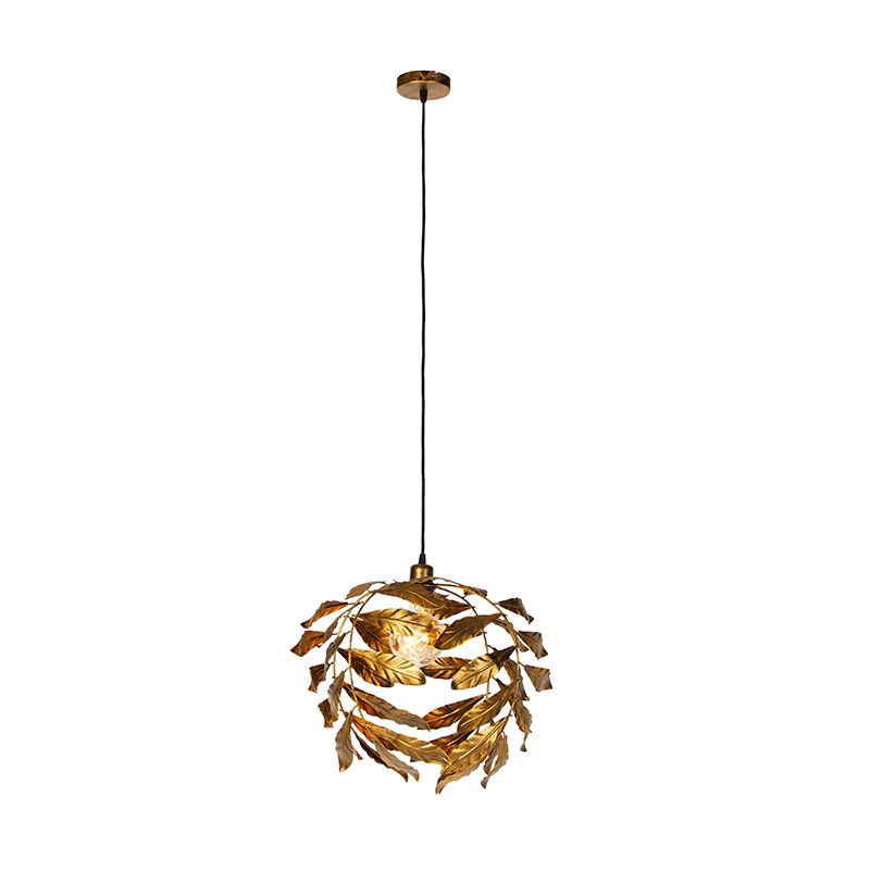 Vintage hanglamp antiek goud 40 cm - Linden
