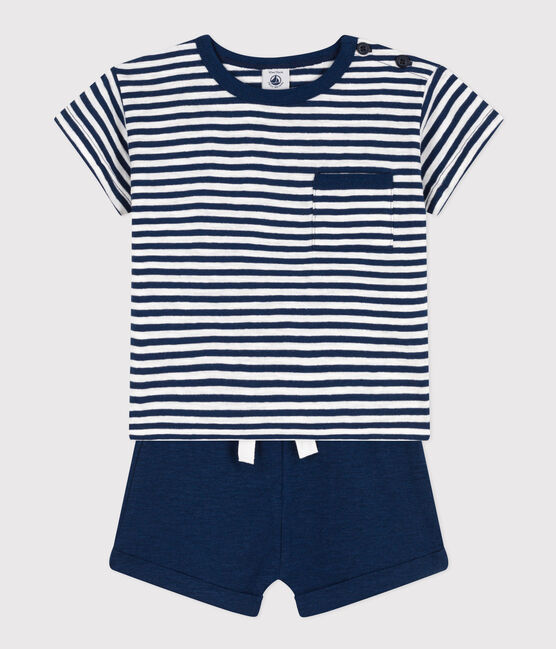 Ensemble bébé en jersey flammé et coton