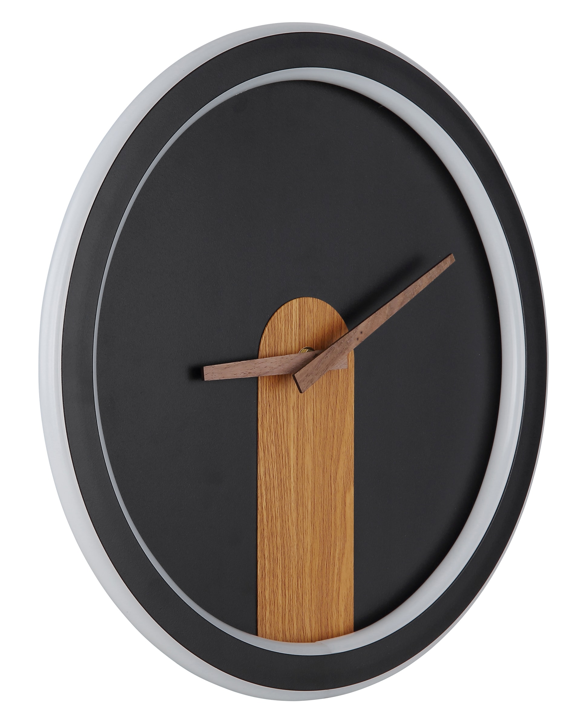 GLOBO Wanduhr Sussy I mit Licht schwarz 31x5,5cm