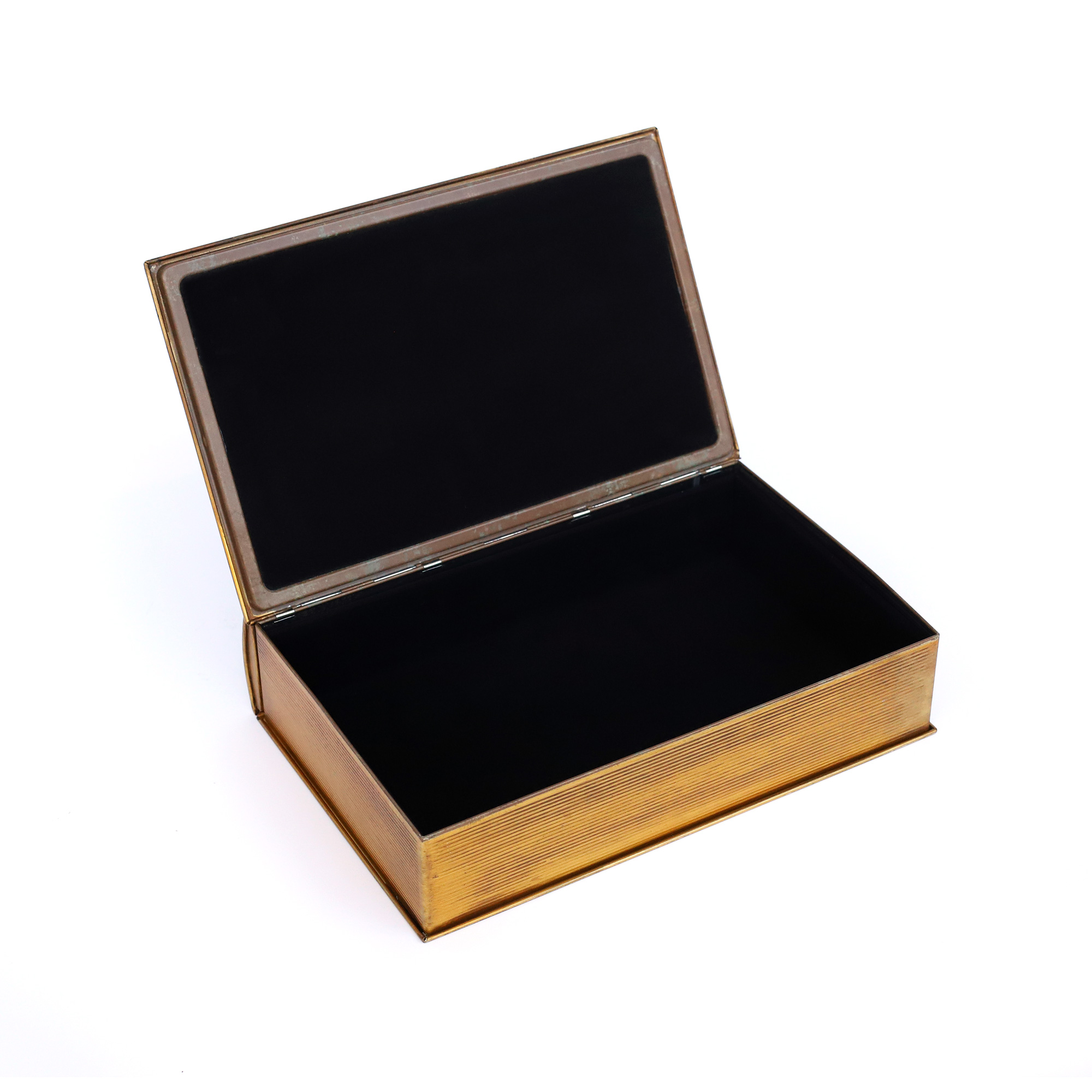 Metallbox 'Book' mit Spiegelglas-Cover, gold, B 20 cm, H 30 cm, L 7 cm von fischer's lagerhaus