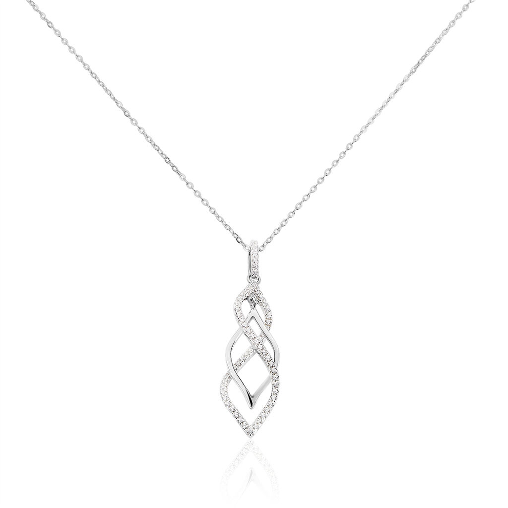Collier Malika Argent Blanc Oxyde De Zirconium