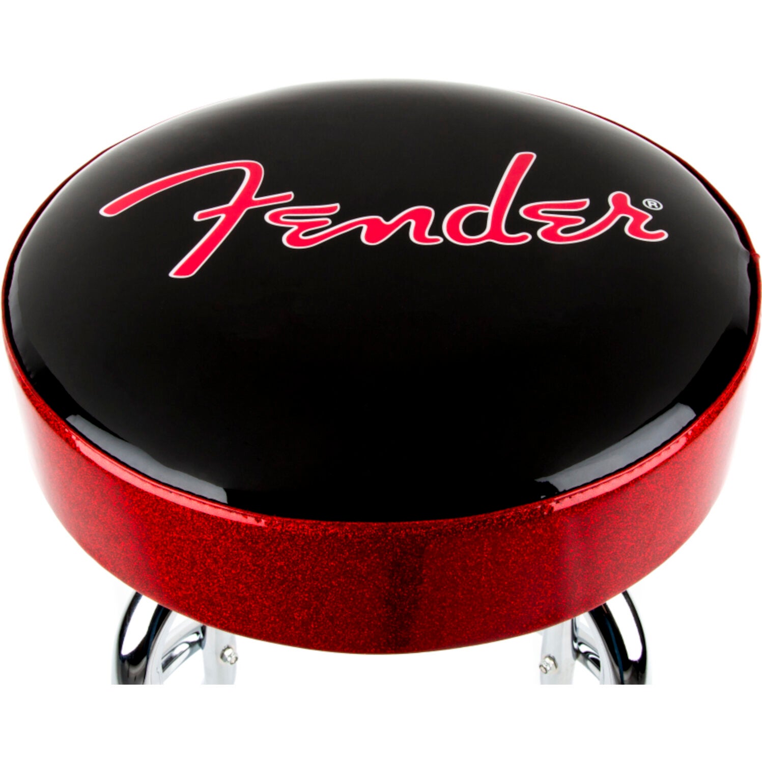 Fender Red Sparkle Logo Barstool 24