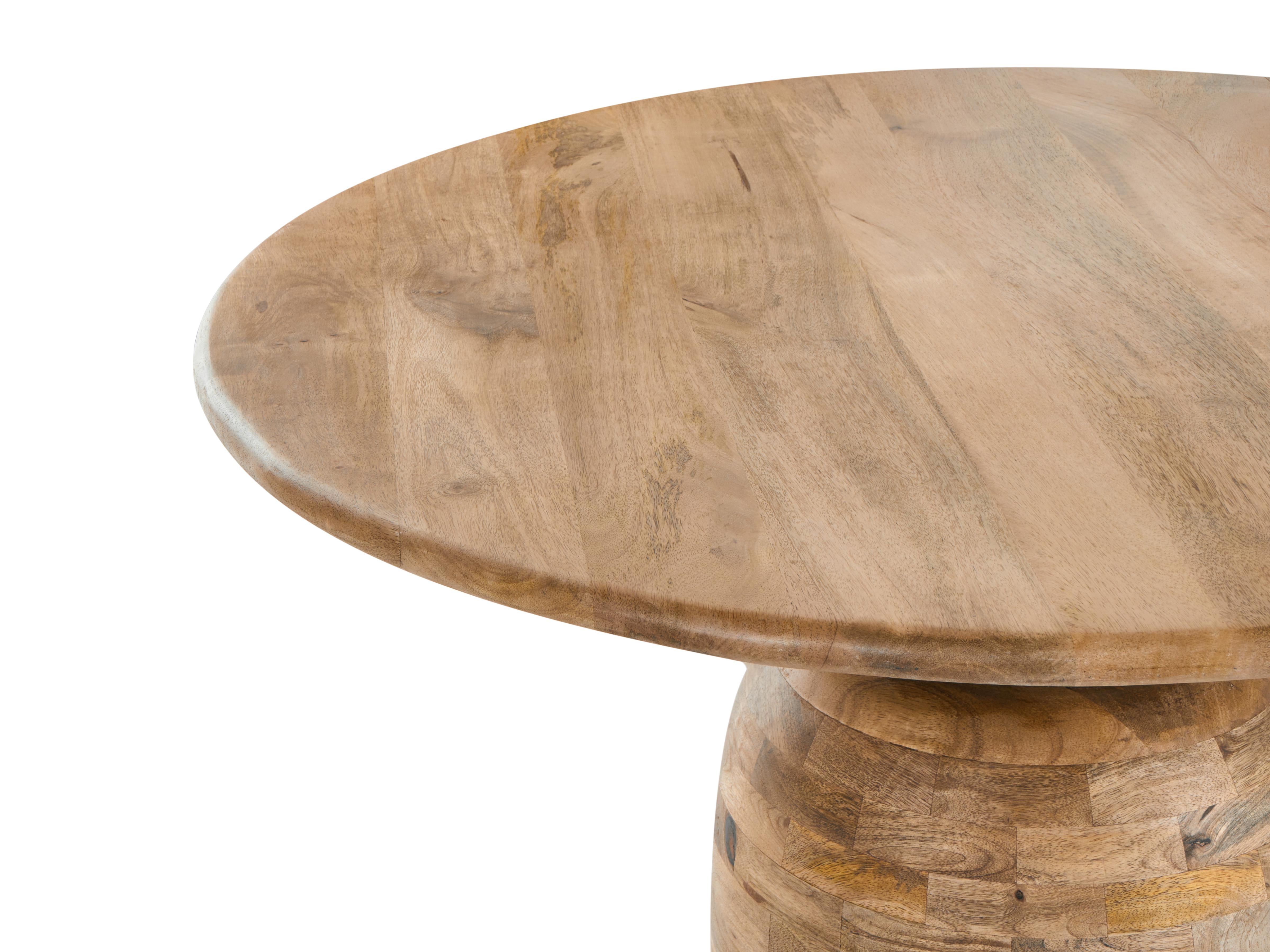 Eettafel MURTLE Lichtbruin 110 cm Mangohout 110 cm