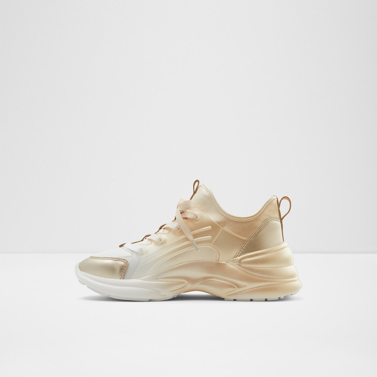 Dwardoniii Gold-Clear Multi Women Platform and wedge sneakers