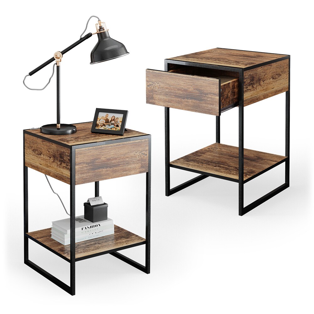 Vicco Nachttisch Nachtkommode Nachtschrank Fyrk 2er Set Boxspringbett Schublade