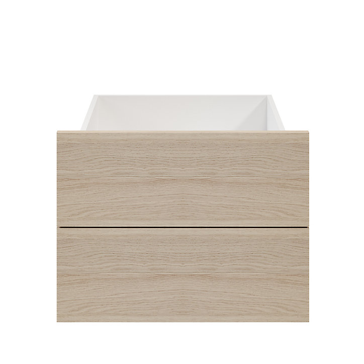 Lot de 2 tiroirs effet chêne GoodHome Atomia H. 18,5 x L. 49,7 x P 50 cm