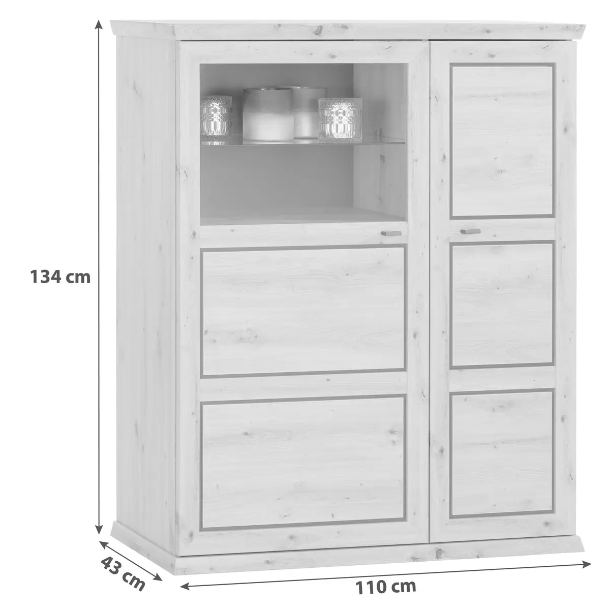 Highboard Harvey Artisan Eiche,anthrazit