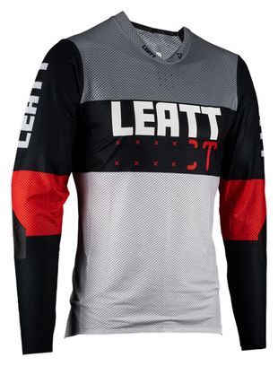 Maillot Manches Longues Enfant Leatt MTB Gravity 4.0 Gris/Noir/Rouge