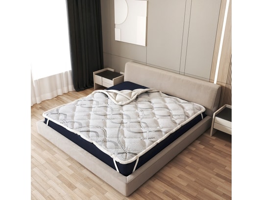 THE WHITE STONE - Sur matelas Surmatelas 140x190cm ergonomique en ouate soft 5 cm