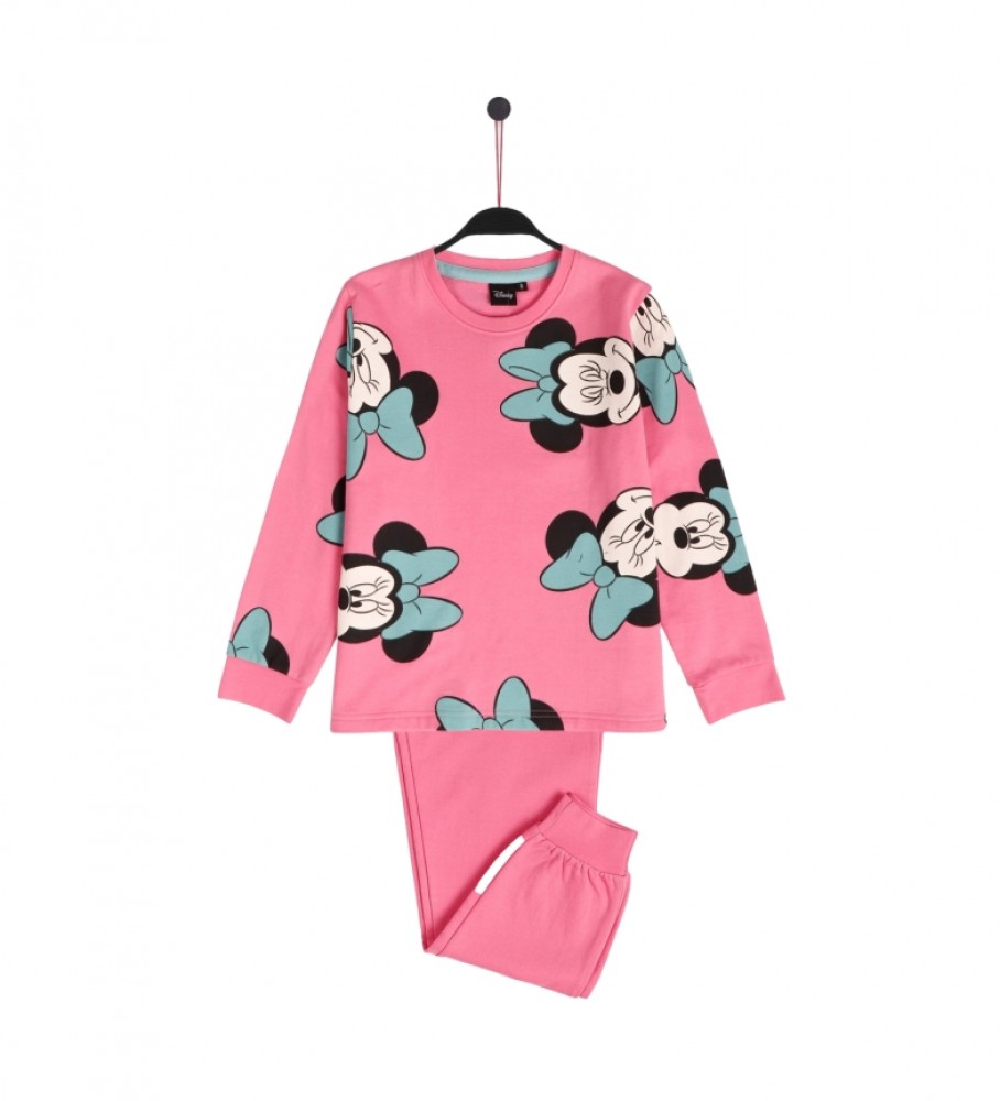 Pijama de manga comprida rosa com estampa da Minnie Mouse da Disney