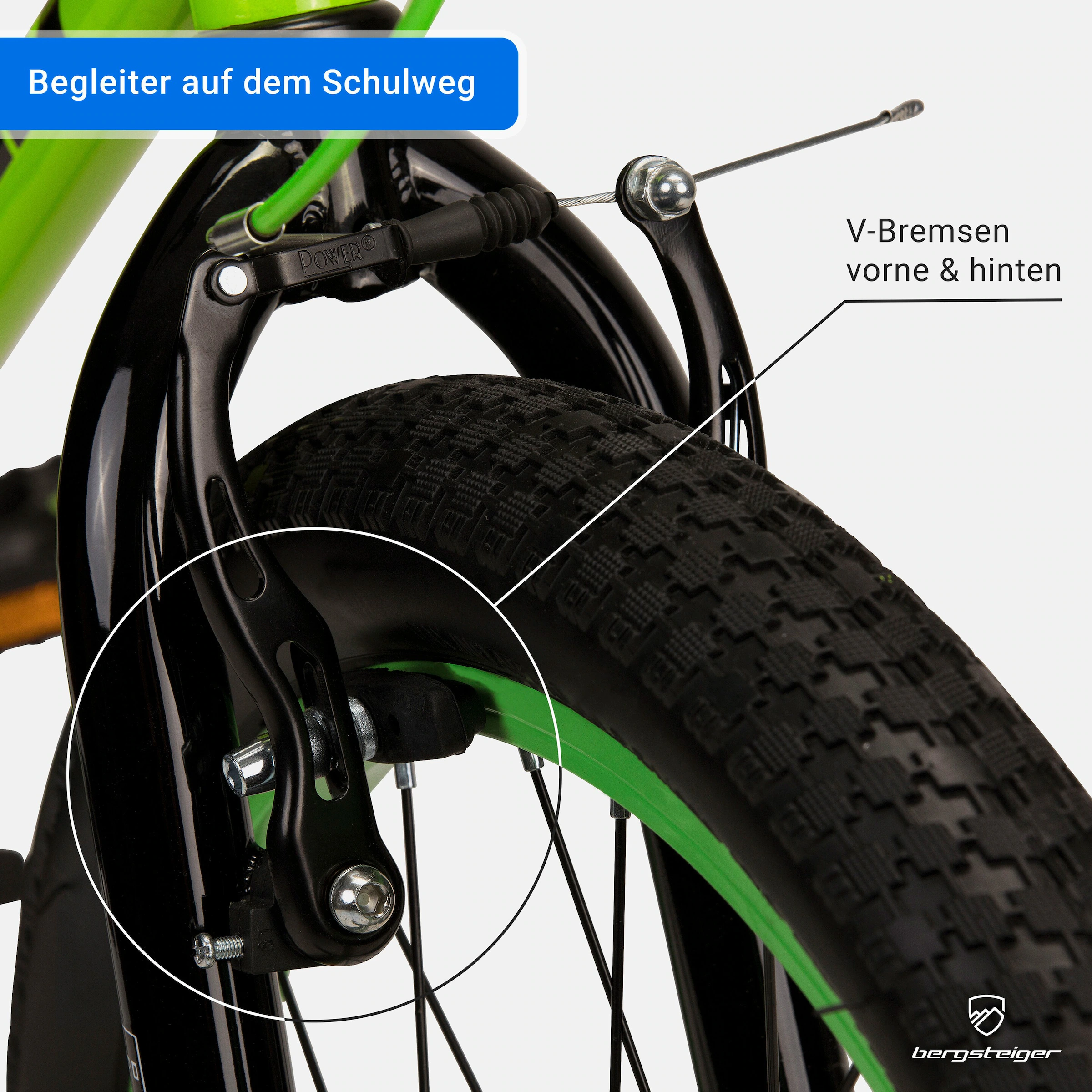 Bergsteiger Kinderfahrrad Monaco 20 Zoll | racing green