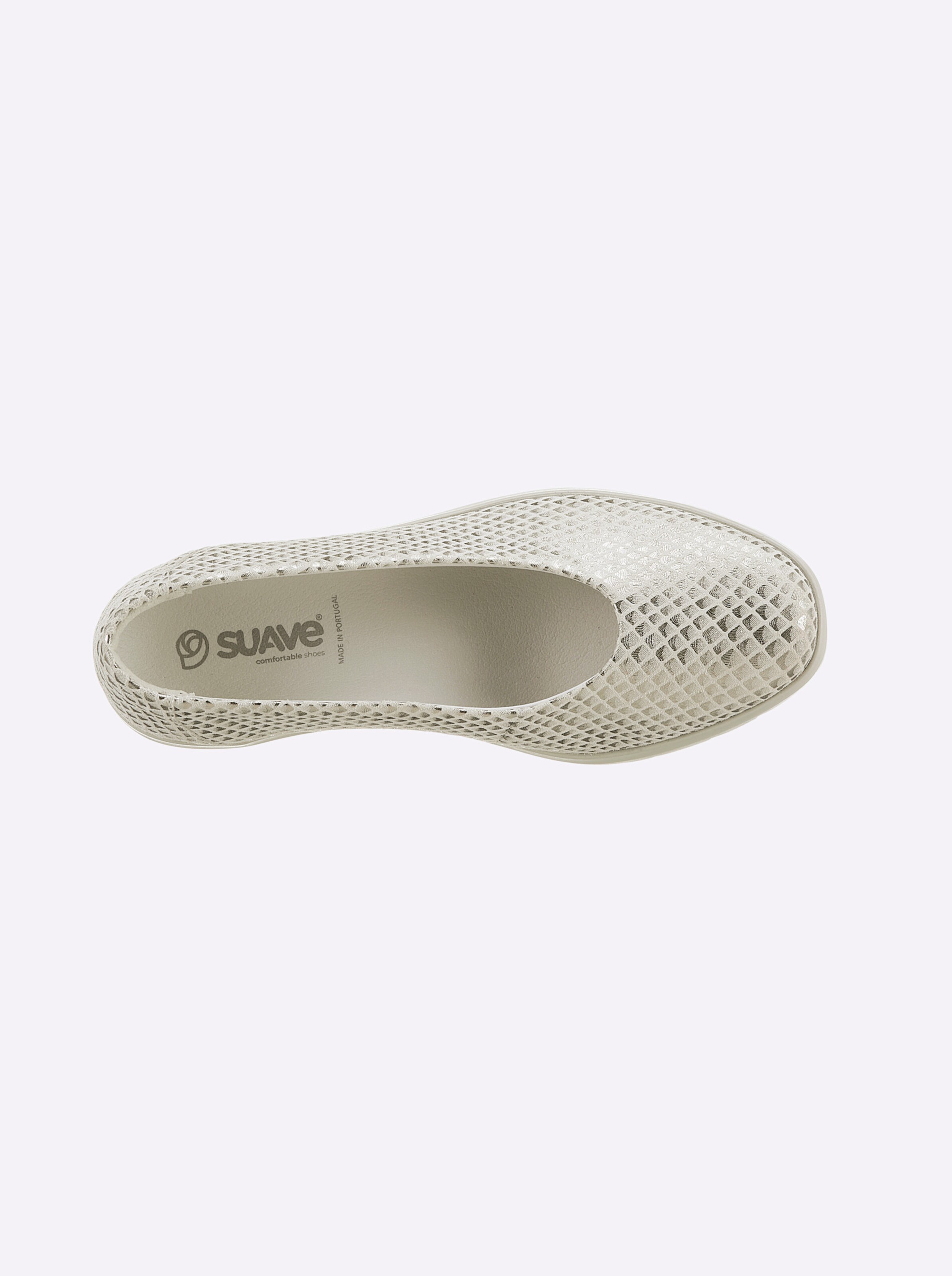 Suave Slipper in champagner-bedruckt