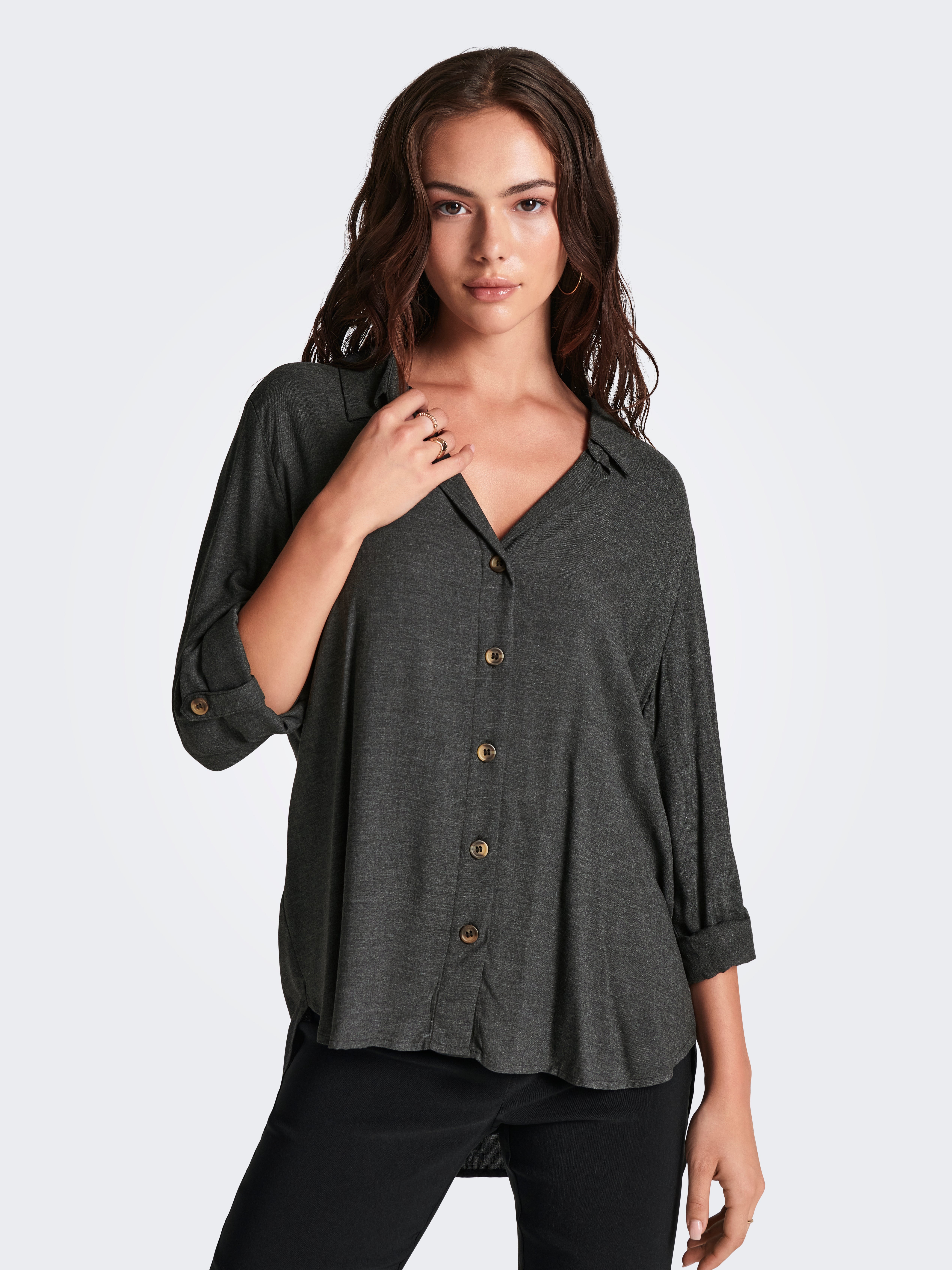 JDYLAUREL Top Dark Grey Melange