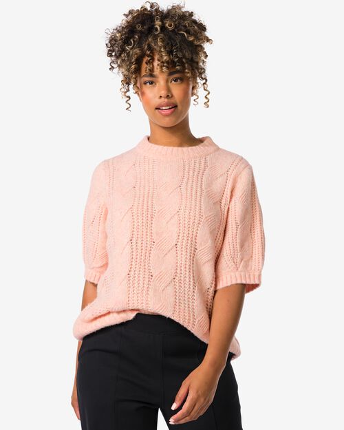 haut en maille Foxi pour femmes rose pâle