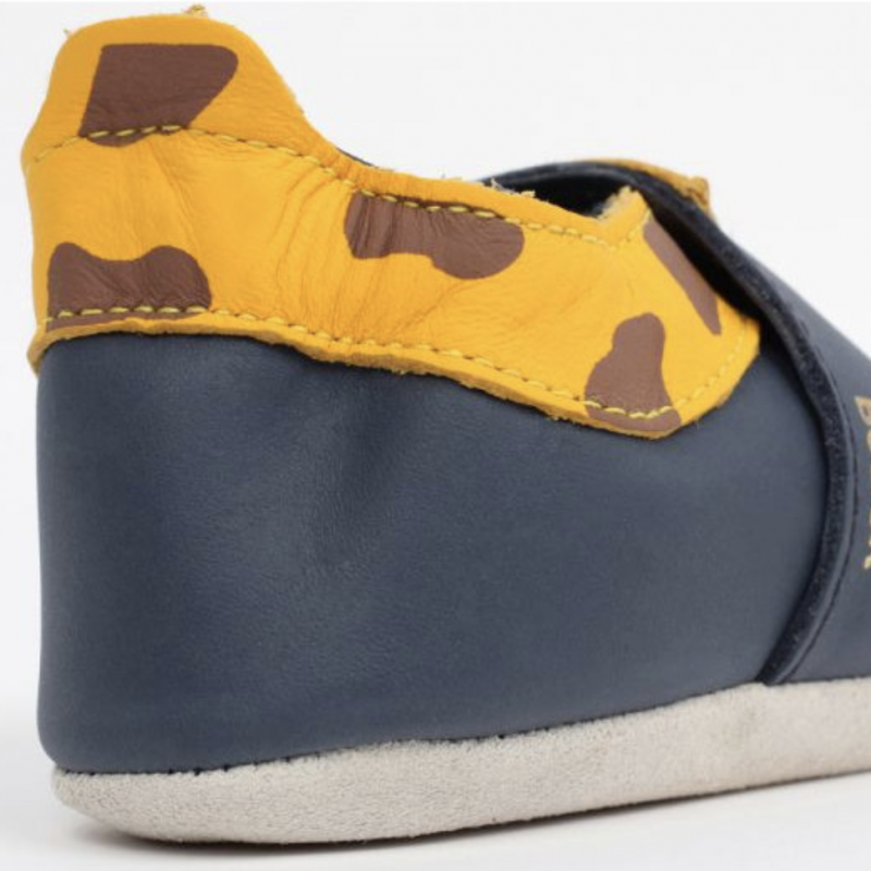 Bobux Bobux chaussons girafe jaune bleu