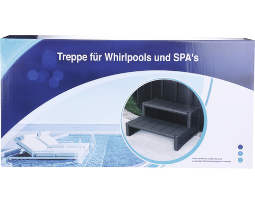 Dubbele trede voor whirlpools, kunststof