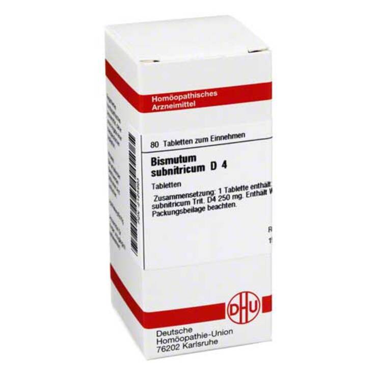 DHU Bismutum Subnitricum D 4 Tabletten, 80 St