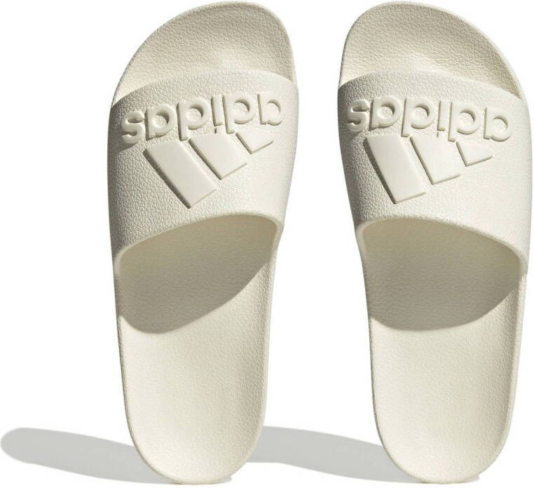 Adidas adilette Slippers en Sandalen Wit 2 3 Mesh Synthetisch