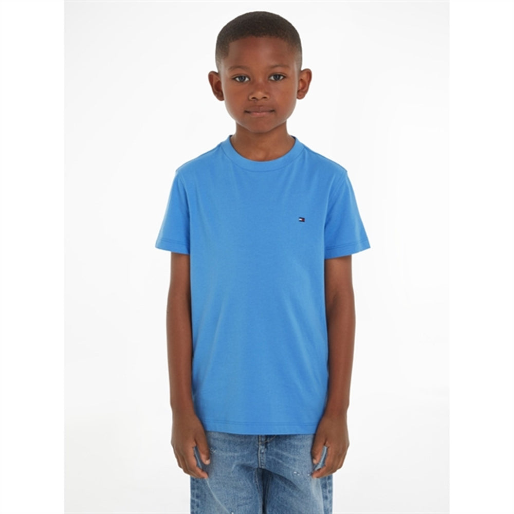 Køb Tommy Hilfiger Essential Cotton T-Shirt Blue Spell