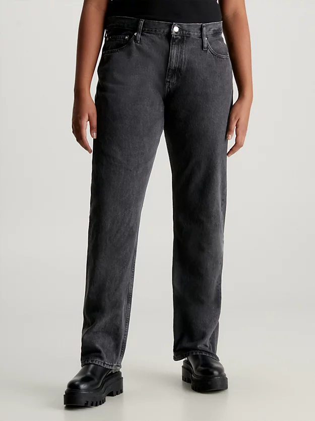 Calça jeans reta de cintura baixa