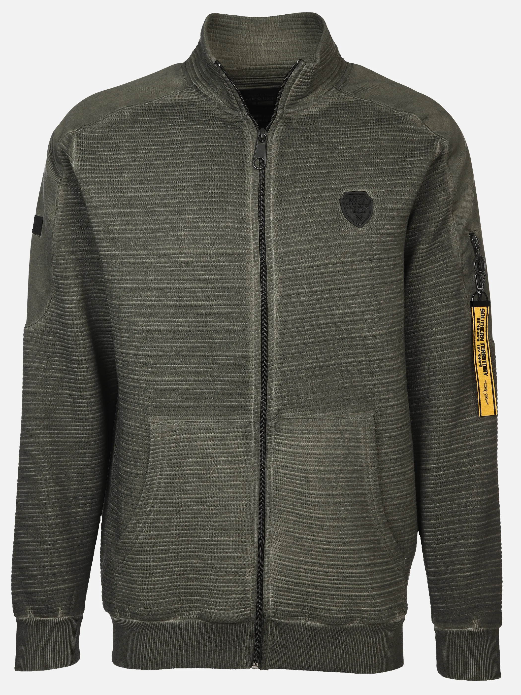 Herren Sweatjacke in verwaschener Optik