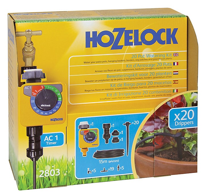 Kit de micro-irrigation Hozelock pour 20 pots