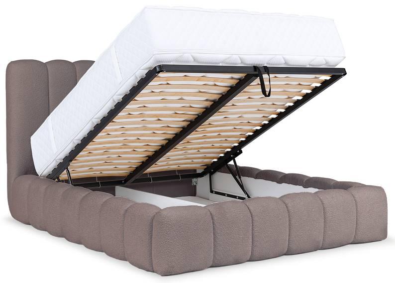 NADUVI Collection Bedframe Chloe bouclé met opbergvak
