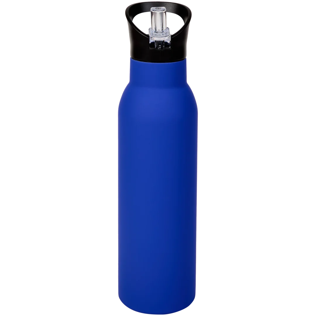 RVS drinkfles met rietje 500 ml | diverse kleuren