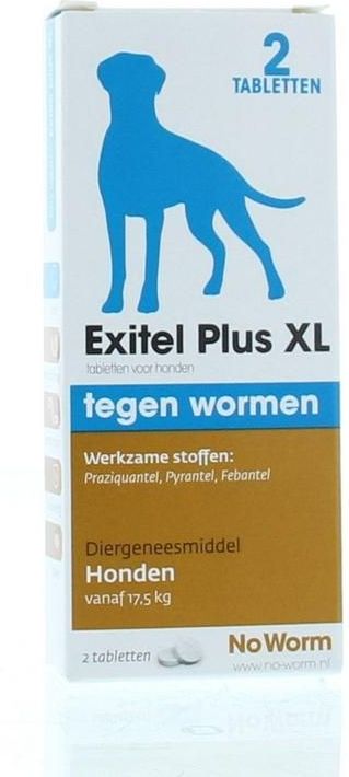 Exil No Worm Ontwormingsmiddel - Grote Hond - 2 Tabletten