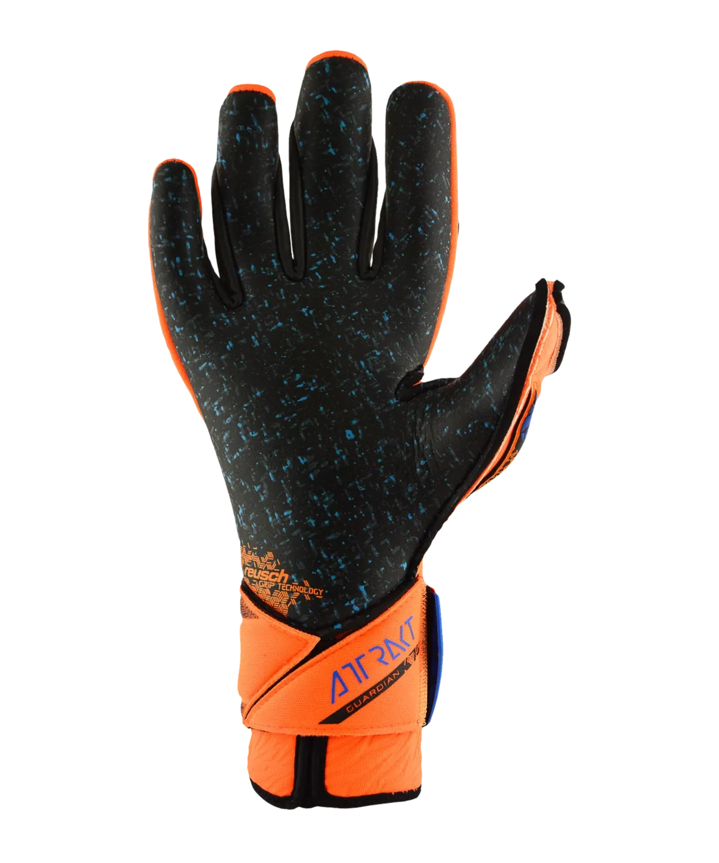 Reusch Attrakt Fusion Guardian TW-Handschuhe Night Spark 2024 Orange Blau Schwarz F2211